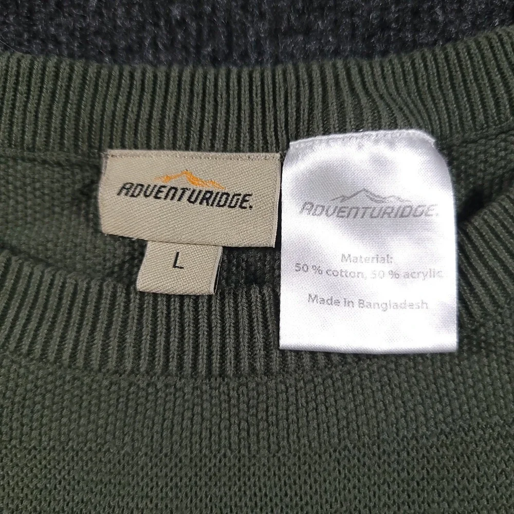 Adventuridge Men's Base‎ Layer Top Green Size L Thermal Knit Shirt
